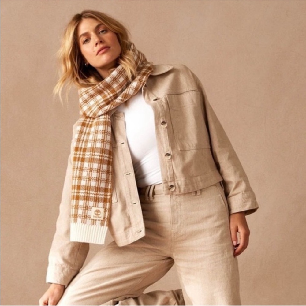 Timberland Caramel Plaid Scarf
